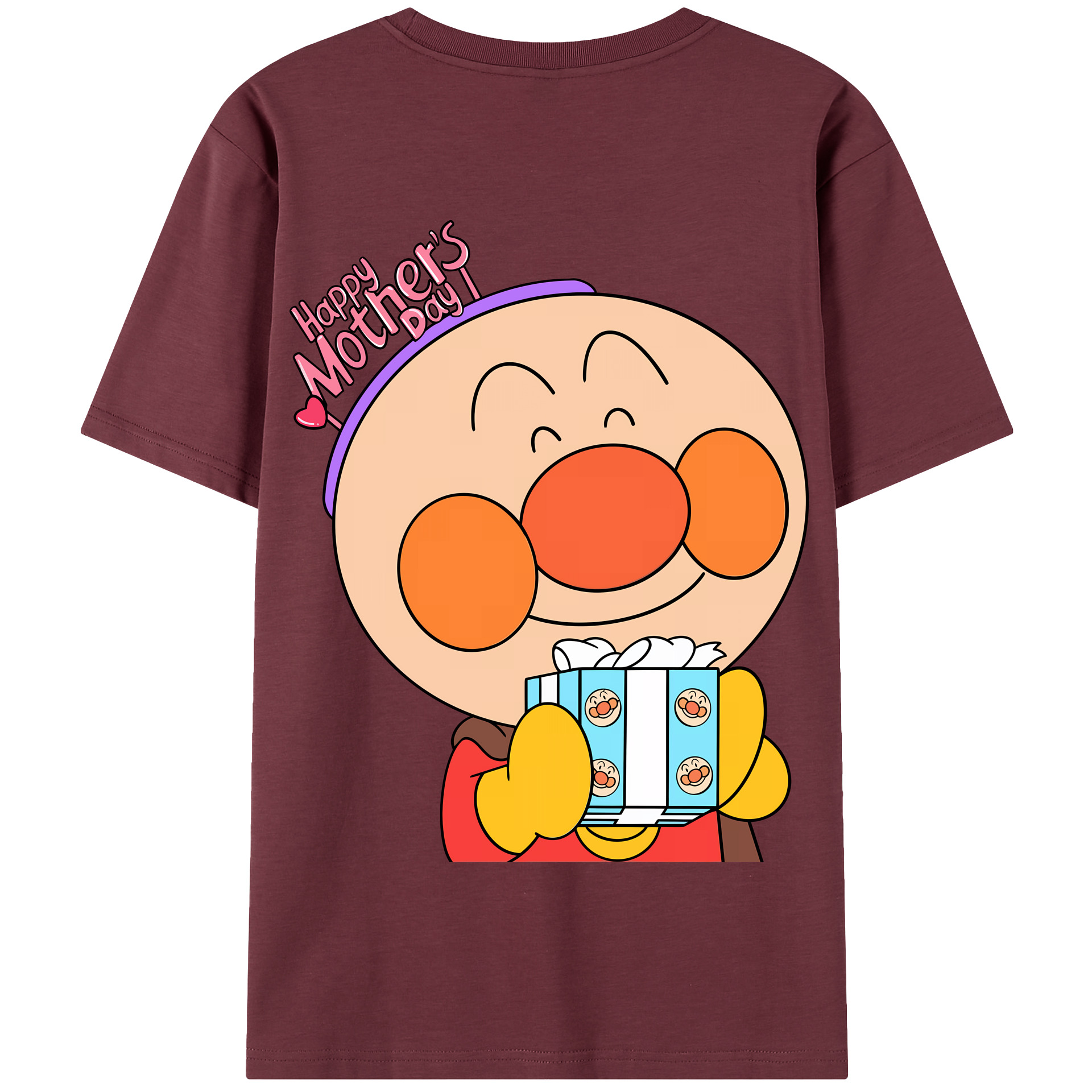 （画像用） アンパンマン Anpanman 綿100％半袖Tシャツ（背面プリント）